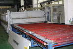 Part of the glass toughening production line